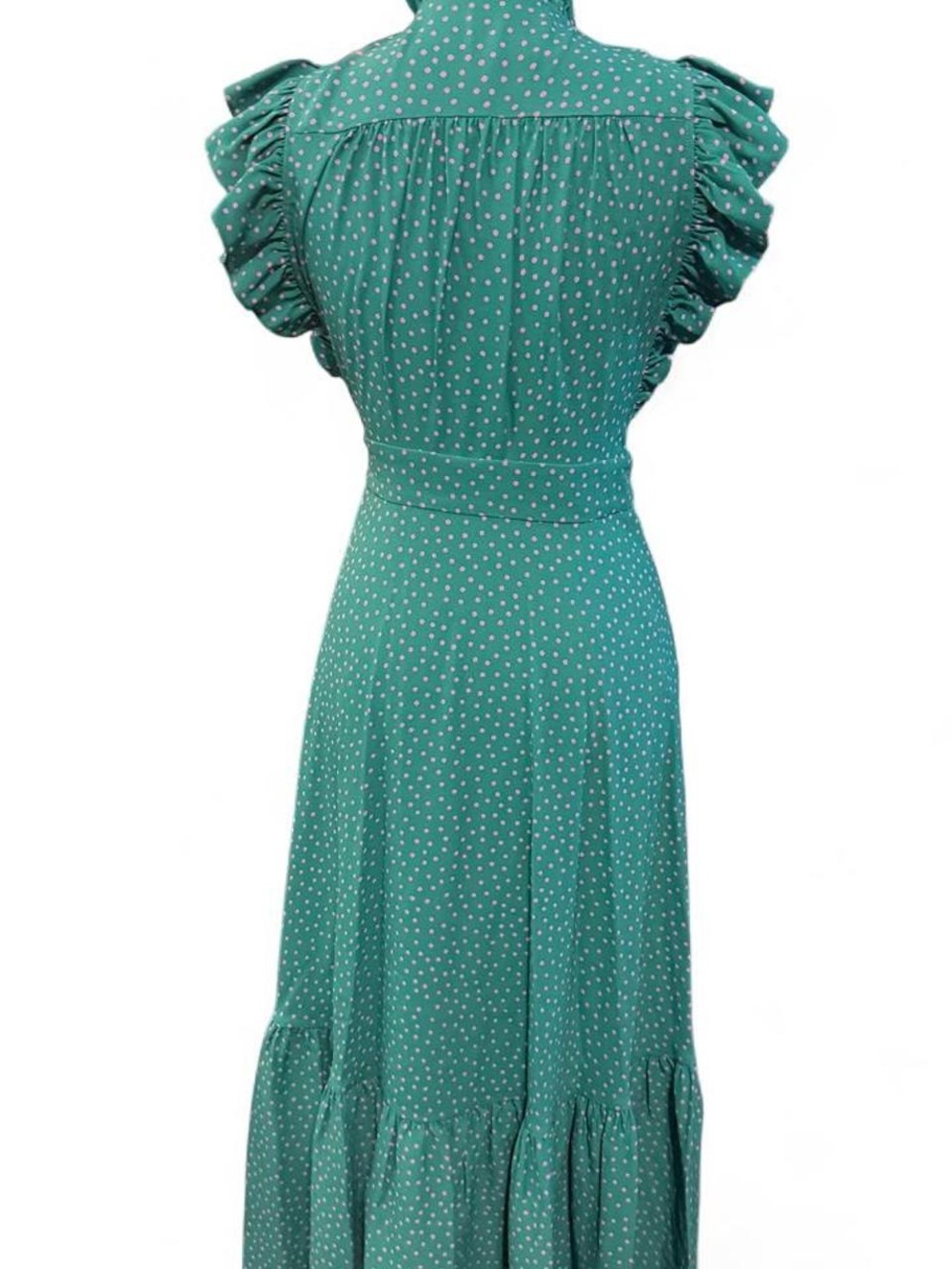 NWOT Kate Spade Poolside Ruffle Dot Wrap Dress Sz 2 - Picture 4 of 11